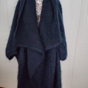Vintage brushed mohair coat